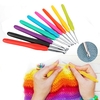 9 pièces / ensemble Soft aiguilles en caoutchouc à Crochet en aluminium pour 2.0-6.0mm bricolage Crochet moyen itinérant
