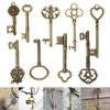 9 pièces antiques Vintage squelette clés Bronze pendentifs à breloque pour la fabrication de bijoux à bricoler soi-même