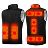 9 zone de chauffage gilet chauffant électrique charge USB isolation intelligente Plus vêtements en velours pour hommes e