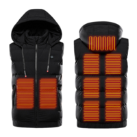 9 Zone gilet chauffant électrique à capuche USB chauffage hiver veste plus chaude manteaux vêtements Intelligent tempéra