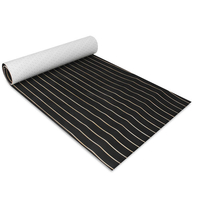 90 cm x 240 cm x 6 mm noir avec ligne jaune mousse EVA plancher marin faux teck bateau feuille de platelage