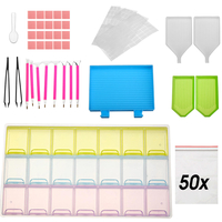 90 Pièces Diamant Outils de Peinture Diamant Boîte De Broderie 5D Diamant Accessoires DIY Artisanat Diamant Stylus Outil