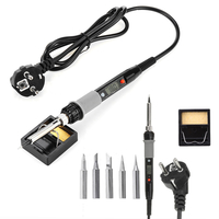 908S 80W LCD Fer à souder électrique Fer à souder à température réglable avec 5 pièces Conseils de soudure et support