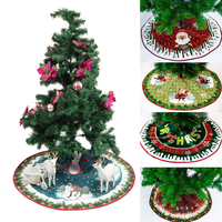 90cm noël santa arbre jupes ornement robe tapis frontière décorations de fête