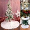 90cm Neige En Peluche Arbre De Noël Jupe Base Tapis De Sol Couverture Décorations De Fête De Noël