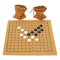 90PCS Go Bang jeu déchecs ensemble daim en cuir feuille conseil enfants jouet éducatif