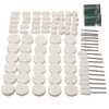 90pcs feutre polissage polissage tampons trousse à outils rotatifs Dremel en laine de laine