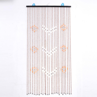 90x175cm fleurs rideaux de porte perlés rideaux en bois de moustiquaire aveugle