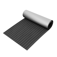 90x240 cm Gris Foncé avec Blcak EVA Mousse Teck Bateau Plancher De Toit Yacht Synthétique Teck