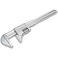 9"/11"/15" Adjustable Automotive Wrench Smooth Jaws Wide Jaw Capacity Alloy Steel Chrome-Plated Finish Slim Profile for
