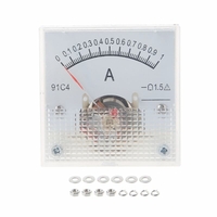 91C4 Classe 2.5 Précision DC 50mA 100mA 500mA 0-5A 10A Ampèremètre Analogique Panneau Mètre Ampèremètre