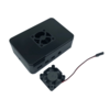 93 x 62 x 30 MM Noir ABS Coque de protection + Ventilateur de refroidissement pour module Raspberry Pi 4B