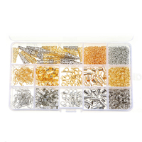 960 pcs / ensemble Kit de Fabrication de Bijoux DIY Boucle Doreille Résultats Crochet Broches Mixte Artisanat Acces
