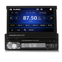 9601G 7 pouces 1DIN Wince voiture lecteur MP5 rétractable Flip Radio stéréo bluetooth GPS USB AUX avec caméra de recul