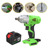 98/128 / 168VF Clé électrique sans fil 3300 / min vitesse ménage bricolage voiture réparation impact clé avec LED lumièr