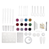 98pcs bricolage silicone pendentif moule fabrication de bijoux Cube moulage de résine moules outils de bricolage