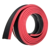 98x2inch noir rouge avant de la voiture de pare-chocs en caoutchouc protecteur lèvres automatique spoiler corps décorati