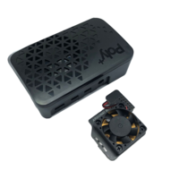 98x68x25mm ABS Boîtier de dissipation thermique + Boîtier de protection en métal Argon POLY pour module Raspberry Pi 4B