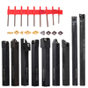 9pcs 12mm tige de tour alésage barre de tournage porte-outil ensemble avec inserts en carbure