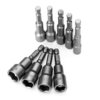 9pcs 6-14mm CR-V setters hex socket de puissance magnétique de noix 