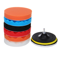 9pcs 6 pouces 7 pouces kit de tampon de tampon de polissage de polissage éponge pour polisseurs automatiques