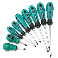 9Pcs chrome-vanadium en acier fendue et tournevis Phillips Set Set magnétique