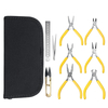 9PCS DIY Bijoux Pince Outil Kit Fabrication de Bijoux Perles Mini Pinces avec Sac