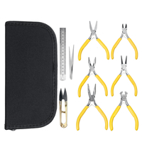 9PCS DIY Bijoux Pince Outil Kit Fabrication de Bijoux Perles Mini Pinces avec Sac