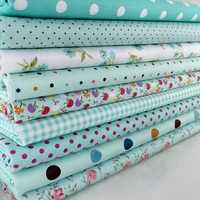 9pcs DIY Bundles Tissu Fat Quarters Cotton Florals Vichy Craft Quilt Couture