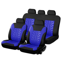 9PCS Ensemble de housse de siège de voiture Universel 5-Seat Protector Fabric Special Craft Wish Tire Pattern