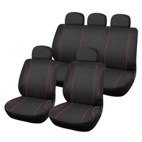 9PCS Housse de siège de voiture universelle en tissu Housse de protection complète Coussin avant arrière