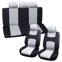 9PCS Housses de siège de voiture avant et arrière universelles Protecteur de coussin de housse de siège complet