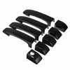 9pcs noir brillant garniture de couvercle de poignée de porte pour Land Rover Range Vogue L322 2002-2012