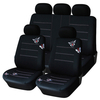 9Pcs Seasons Housse de siège de voiture universelle Broderie noire Confortable Respirant