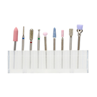 9pcs 3/32 pouce électrique forets à ongles cuticules propre manucure pédicure outils abrasifs kit