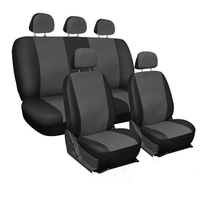 9pcs / set siège de voiture en cuir PU couvercle amovible seau avant complet ensemble protecteur de chaise universel