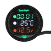 9V-24V 5-en-1 LED Vision nocturne Chargeur USB Voltage Meter Timer Tableau daffichage de la température pour moto A