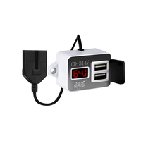 9V-80V 2.4A Charge Rapide Double Chargeur USB Scooter Affichage de Tension de Téléphone Mobile Pour Scooter Électrique V