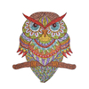 A3 / A4/A5 Puzzle de motif de hibou de couleur en bois Colorful mystérieux charmant Puzzle déducation précoce Art j