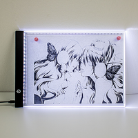 A3 LED Light Pad Tracing Stepless / Three Gear Dimmable Brightness Diamond Painting Board with Scale Art Copy Pad Writin