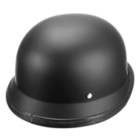 ABS Casque de moto en plastique Motorcross Capacete demi casque rétro noir mat