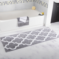 Absorption de leau respirante Tapis Tapis Anti-slip Navy et Ivoire Marocain Ogee Peluche Tapis Pour Salon Chambre S