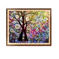 Abstrait soleil arbre peinture numérique bricolage peinture par numéros 40 * 50 cm suspendus photo salon décoration mura
