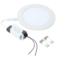 AC 110V 15W Dimmable Ultra-mince Rond LED Panneau 1500LM Plafonnier Encastré avec Pilote LED