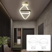 AC85-265V moderne LED plafonnier double anneau lustres luminaire salon pendentif lumière