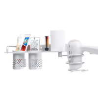 Acier inoxydable avec support de sèche-cheveux à double seau