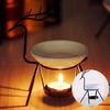 Acier inoxydable Deer Burner Bougie Aromathérapie Huile essentielle Lampe Décorations Aroma Furna