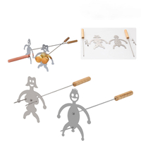 Acier inoxydable drôle torréfacteur barbecue fourchette amovible garçon fille barbecue clip pour fête camping rassemblem