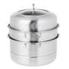 Acier inoxydable multifonction à trois couches avec grille à la vapeur épaississant le pot de soupe profond de grande ca