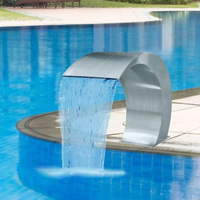 Acier inoxydable Piscine Accent Fontaine Étang Jardin Piscine Cascade Caractéristique Matériel Décoratif
